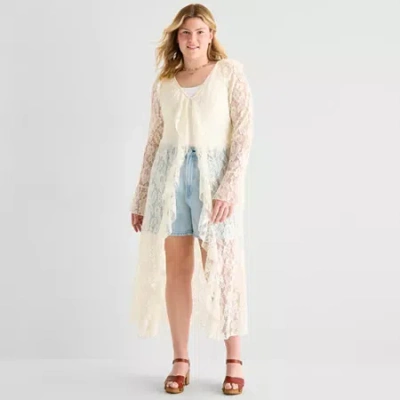 Forever 21 Womens Juniors Plus Cardigan In Neutral