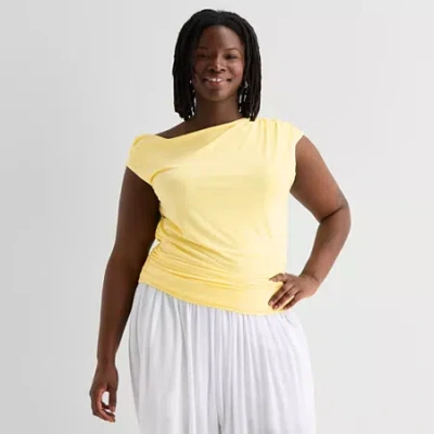 Forever 21 Womens Juniors Plus T-shirt In Yellow