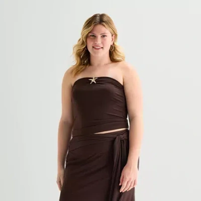 Forever 21 Womens Juniors Plus Tube Top In Brown