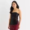 Forever 21 Womens Juniors Sequin Tube Top In Black