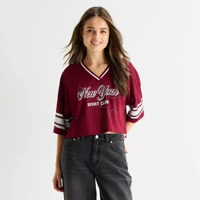 Forever 21 Womens Juniors Short Sleeve Jersey In Red