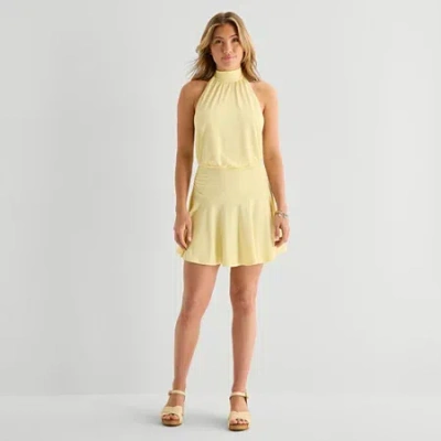 Forever 21 Womens Juniors Sleeveless A-line Dress In Yellow