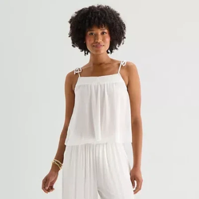 Forever 21 Womens Juniors Sleeveless Camisole In White