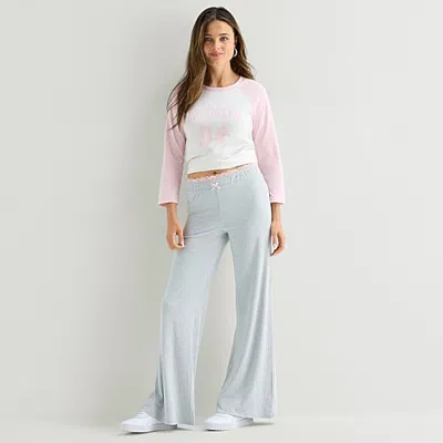 Forever 21 Womens Juniors Straight Mid Rise Pull-on Pant In Gray