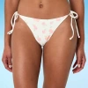 Forever 21 Womens Lined Dots Juniors Bikini Swimsuit Bottom In White