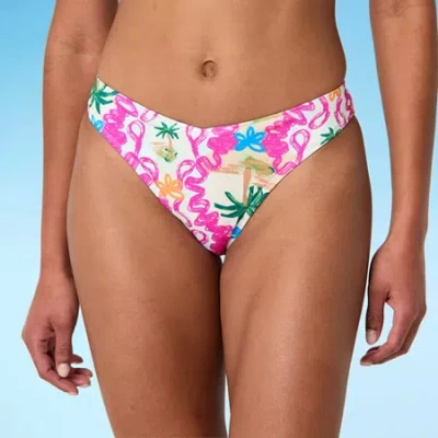 Forever 21 Womens Lined Juniors Bikini Swimsuit Bottom In Pink