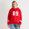 Forever 21 Womens Long Sleeve Fleece Hoodie In Red