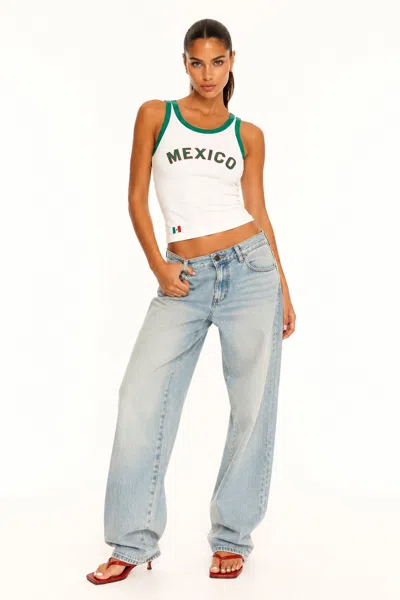 Forever 21 World Cup Ringer Tank Top In White