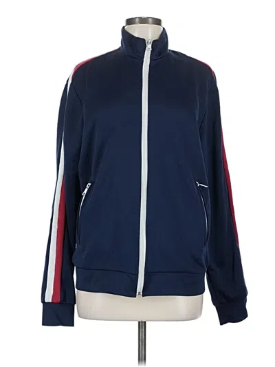 Pre-owned Forever 21 Zip Up Hoodie In Blue