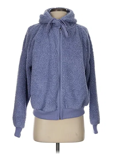Pre-owned Forever 21 Zip Up Hoodie In Blue