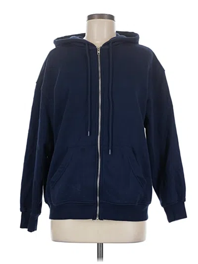 Pre-owned Forever 21 Zip Up Hoodie In Blue