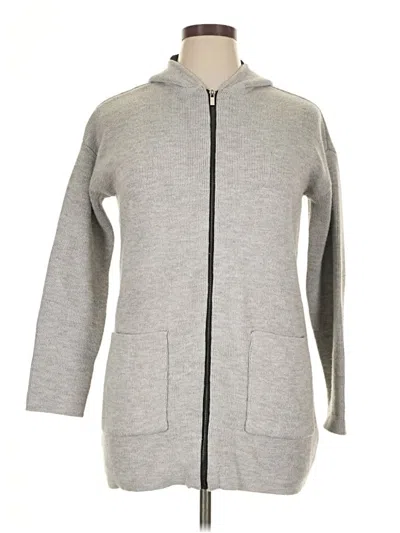 Pre-owned Forever 21 Zip Up Hoodie In Gray