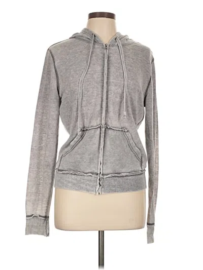 Pre-owned Forever 21 Zip Up Hoodie In Gray