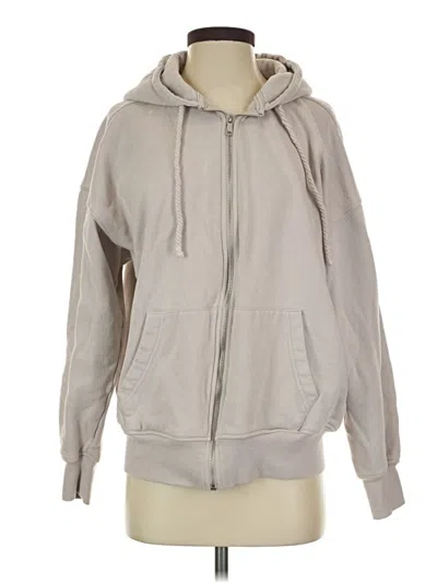 Pre-owned Forever 21 Zip Up Hoodie In Gray