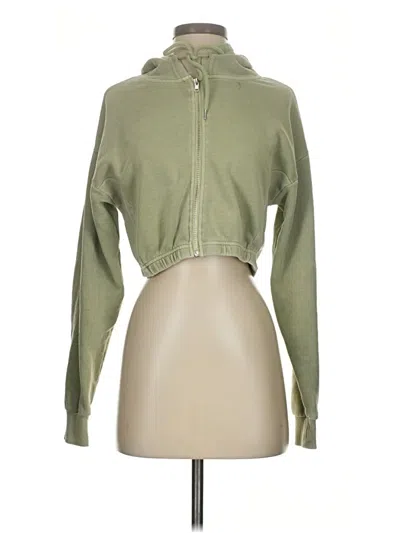 Pre-owned Forever 21 Zip Up Hoodie In Green