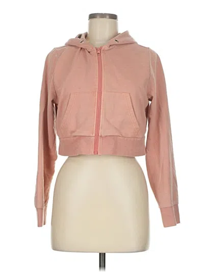 Pre-owned Forever 21 Zip Up Hoodie In Pink