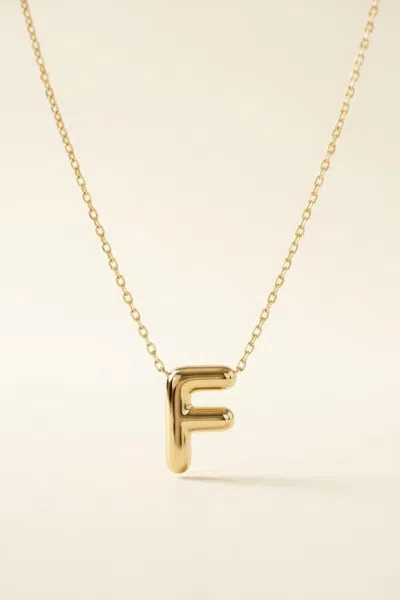 Forever & Always 14k Gold Letter Initial Pendant Necklace In Letter F