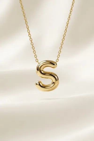 Forever & Always 14k Gold Letter Initial Pendant Necklace In Letter S