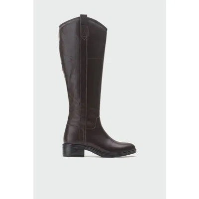 Forever & Always Shoes Acro Leather Boot In Brown