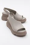 Forever & Always Shoes Agusto Leather Platform Sandal In Multi