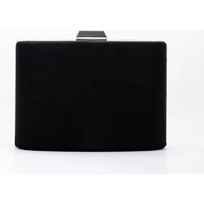 Forever & Always Shoes Alba Clutch Evening Purse In Black Velvet