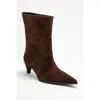 Forever & Always Shoes Aleo Leather Pointed Toe Boot In Brown