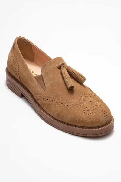 Forever & Always Shoes Alex Leather Tassel Loafers In Brown