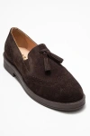 Forever & Always Shoes Alex Leather Tassel Loafers In Brown