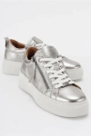 Forever & Always Shoes Allie Leather Zip Sneaker