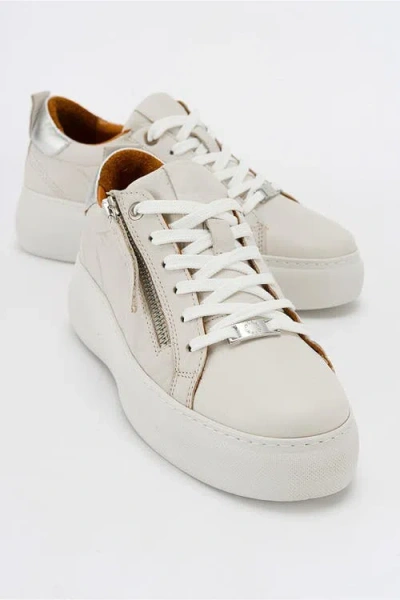 Forever & Always Shoes Allie Leather Zip Sneaker