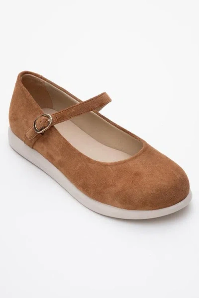 Forever & Always Shoes Anisa Leather Strap Flat