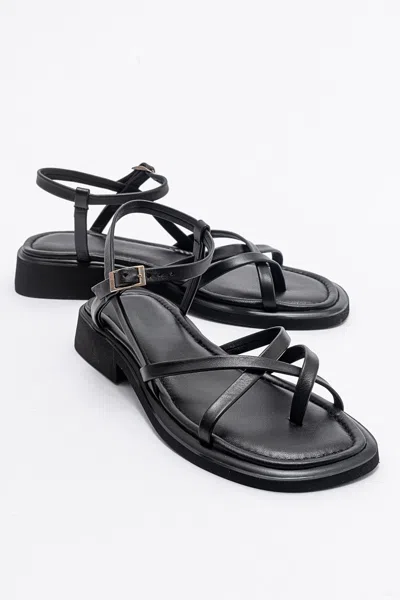Forever & Always Shoes Antas Strappy Leather Flat Sandals (women)