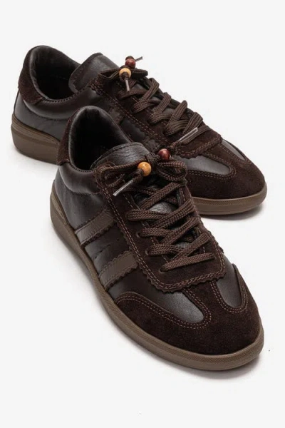 Forever & Always Shoes Ardix Leather Sneaker In Brown