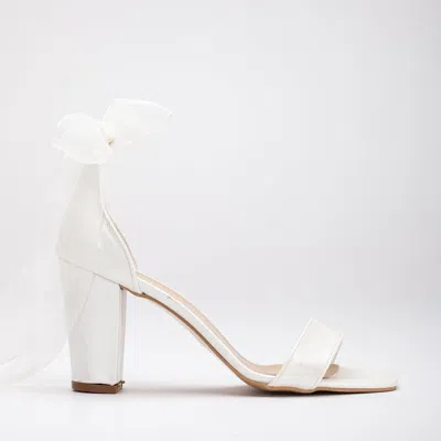 Forever & Always Shoes Women's White Ariadne - Ivory Wedding Heels With Ribbon In Ivory