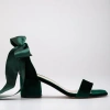 Forever & Always Shoes Women's Hera - Emerald Green Sandals With Ribbon