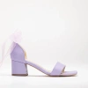 Forever & Always Shoes Athena Low Heel Sandals With Ribbon In Lilac