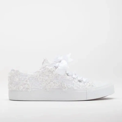 Forever & Always Shoes Bailey Lace White Bridal Sneakers
