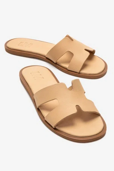 Forever & Always Shoes Biora Leather Slide In Neutral