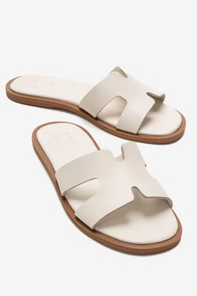 Forever & Always Shoes Biora Leather Slide In White