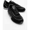 Forever & Always Shoes Bonia Rhinestone Suede Leather Sneakers In Black Suede Leather