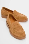 Forever & Always Shoes Bree Platform Penny Leather Loafer In Yellow