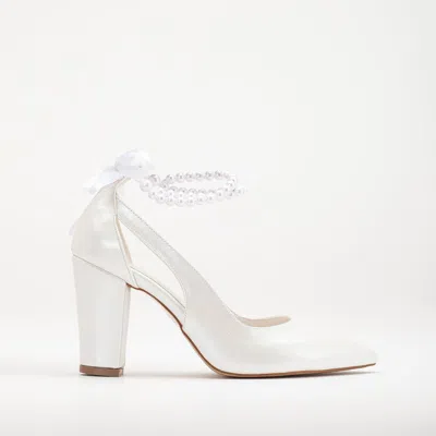 Forever & Always Shoes Women's White Agnes - Ivory Pearl Wedding Heels