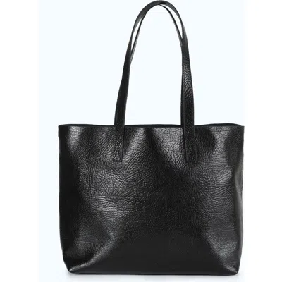 Forever & Always Shoes Carla Leather Shoulder Bag In Black Leather