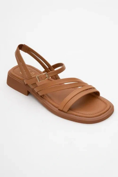 Forever & Always Shoes Cesar Leather Sandals In Brown