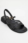 Forever & Always Shoes Cesar Leather Sandals In Black