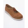 Forever & Always Shoes Chelle Elastic Leather Flat