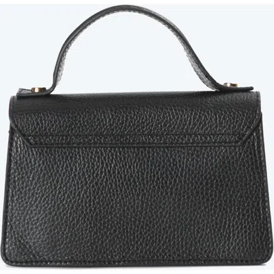 Forever & Always Shoes Chiara Leather Mini Doctor Bag In Black Leather