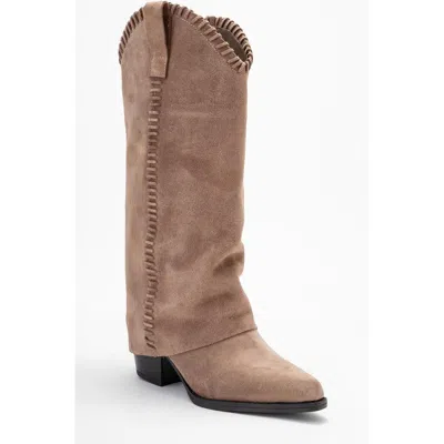 Forever & Always Shoes Clementina Leather Western Boot In Brown