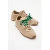 Forever & Always Shoes Crea Leather Sneakers In Beige Suede Leather