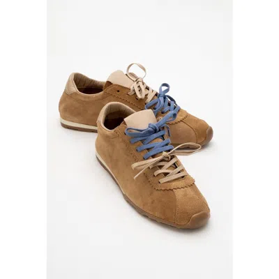 Forever & Always Shoes Crea Leather Sneakers In Cognac Suede Leather
